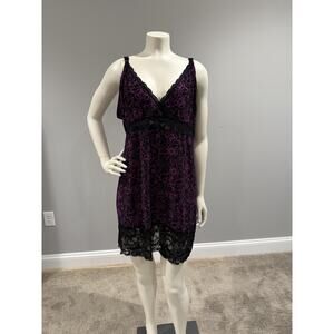 Delta Burke Floral 3X Lingerie Babydoll Slip Dress Baby Nightgown Sexy Romantic